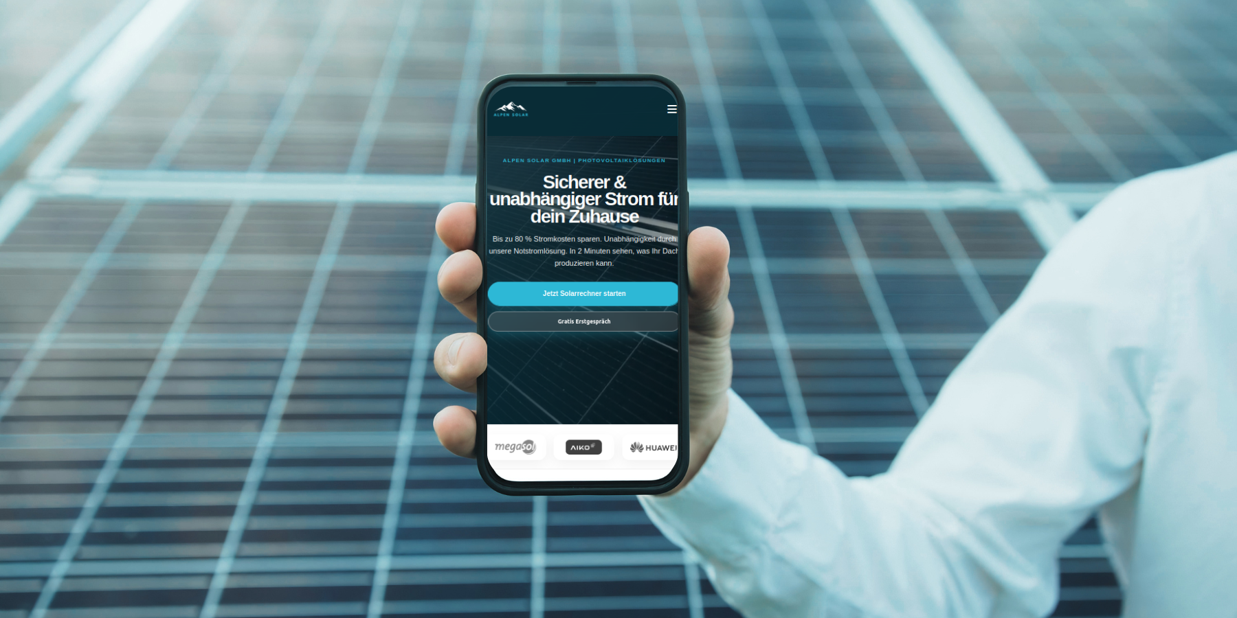 Alpen Solar Website für Photovoltaikanlagen in Thurgau und der Ostschweiz